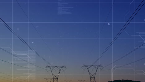 program codes and power line towers