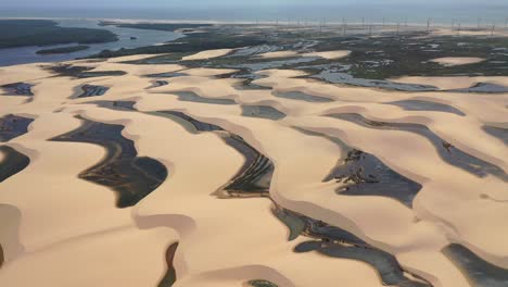 aerial view of lençóis maranhenses national park in brazil