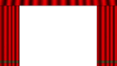graphics. curtain opens for text insertion - movie. 3d illustration