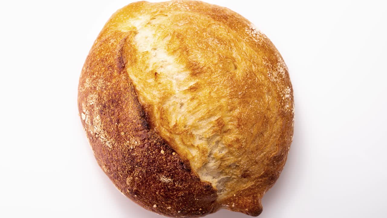 새로 구운 이  바탕에 회전, 위쪽 뷰, 스 모션, 3d