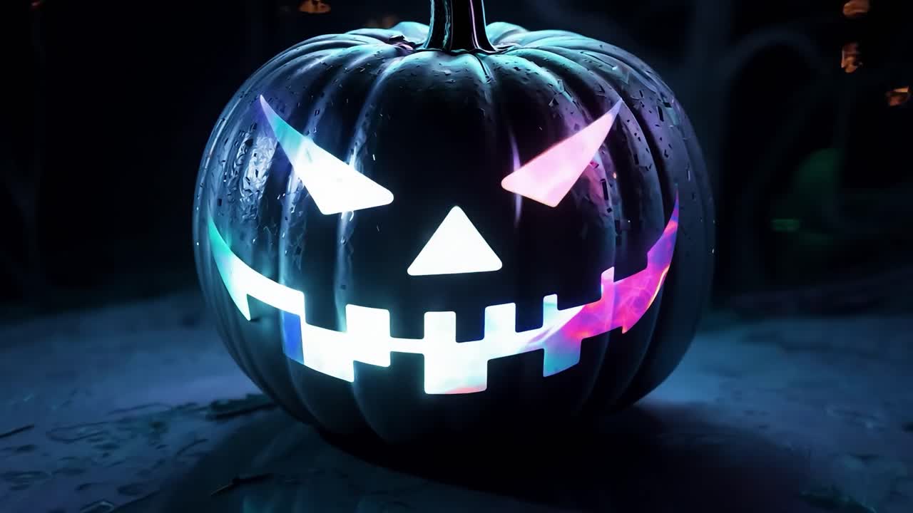 linterna de jack-o-lanterna brillante para el día de halloween