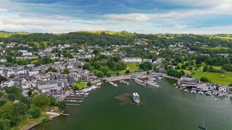 Cinematic-aerial-view-of-Bowness-on-Windermere