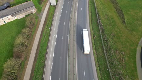 fast road with four lanes and two carriageways