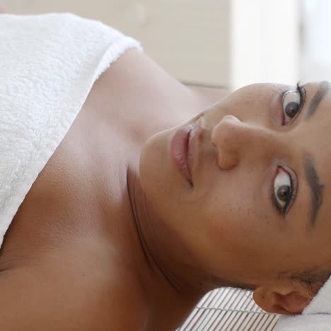 woman getting ready for the spa treatment