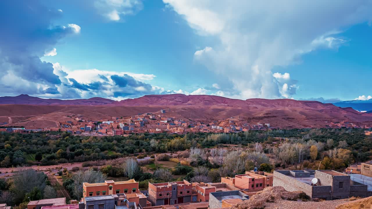una vista aérea del hermoso casco antiguo de marruecos.