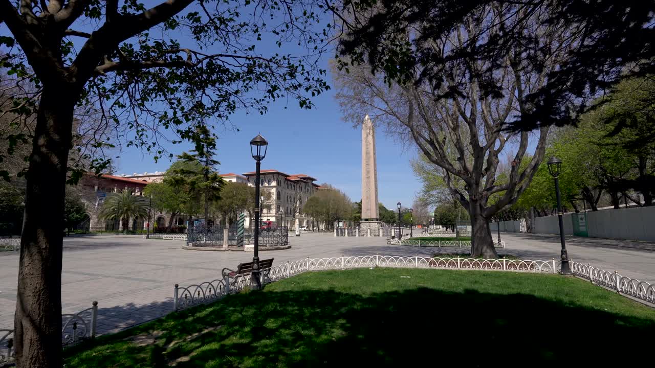 Mesquita Azul, Mesquita do Sultão Ahmed, de Istambul durante o toque de recolher da pandemia de Covid-19