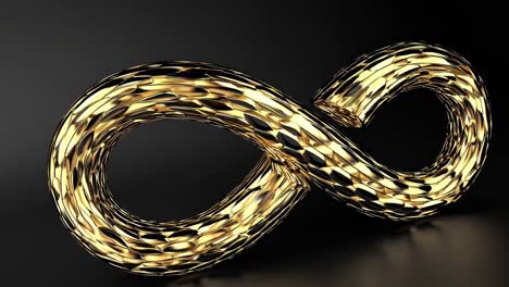 golden infinity symbol 3d model