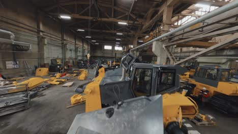 new bulldozers at factory