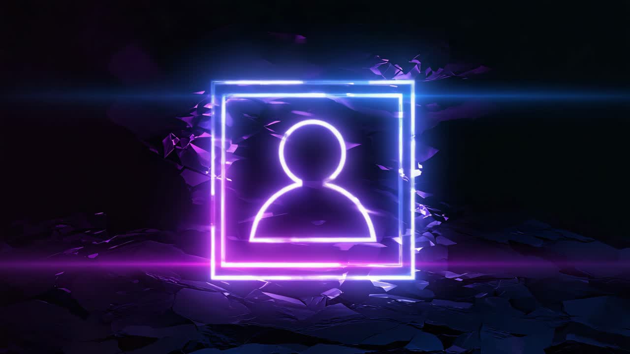 Neon profile icon
