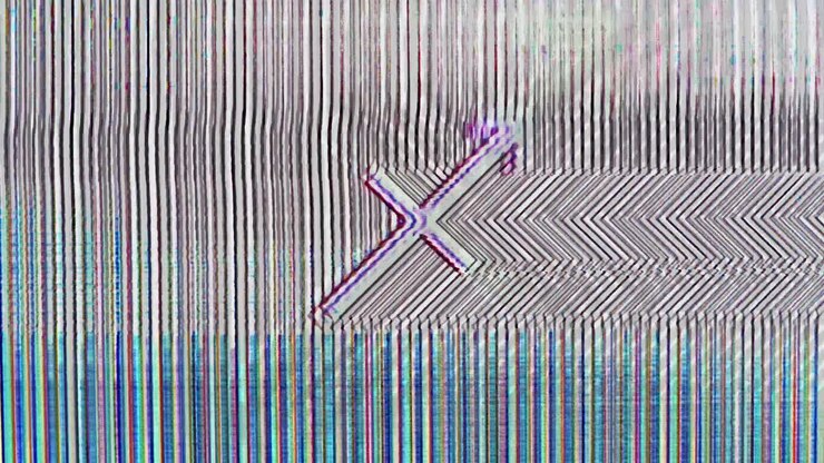 Sagittario segno zodiacale con effetto VHS analogico glitch, oroscopo glitch Sagittario