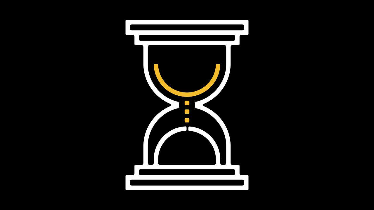 Time Limit Line Icon Animation with Alpha