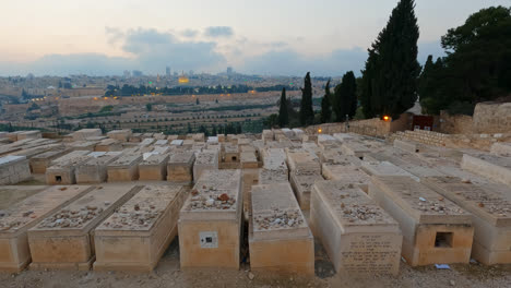 thousands of jewish family tombs on mount of olives, jerusalem, israel