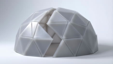geometric dome structure made of triangular panels