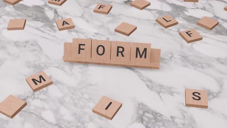 Form word on scrabble