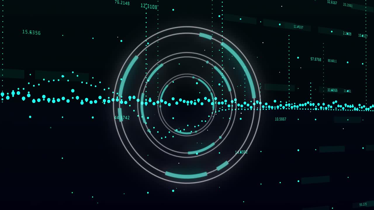 animatie van scanscanning en verwerking van financiële gegevens