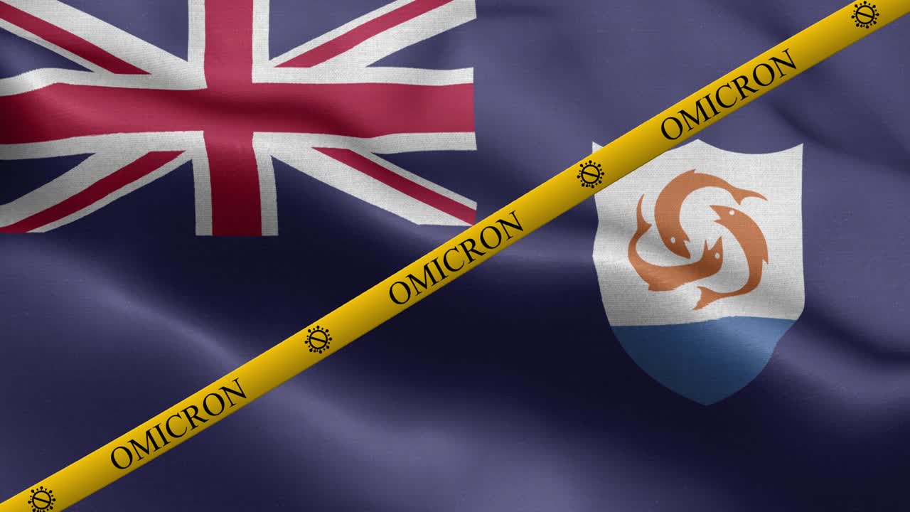 오미크론 변종과 앙길라 발의 금지 줄무