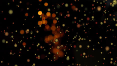 Animation-of-light-spots-on-black-background