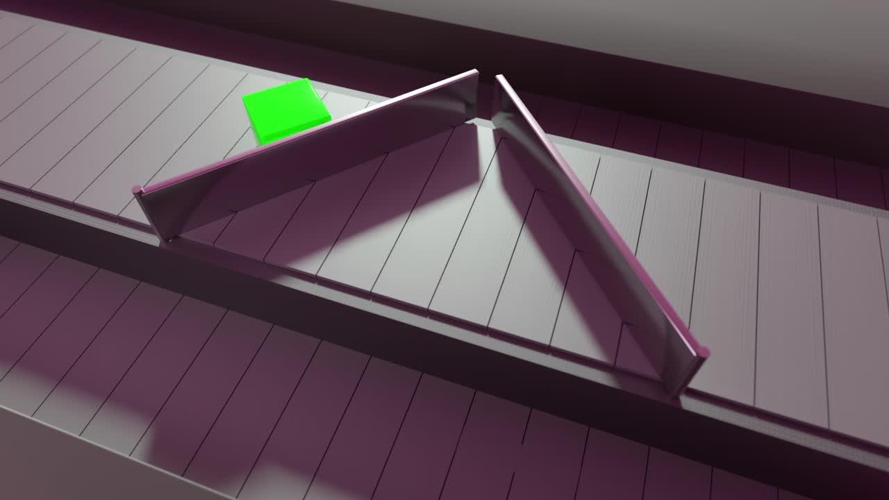 cinta transportadora con objetos