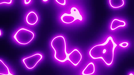 loop able video background top-down moving shining purple neon large particles