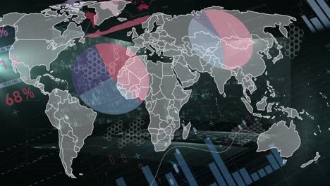 Animación-Del-Mapa-Mundial-Y-Procesamiento-De-Datos.