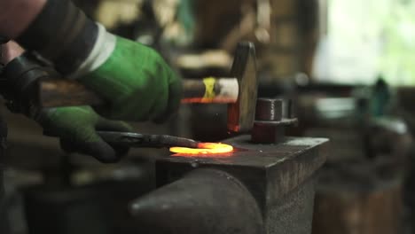 a blacksmith creating objects from wrought iron or