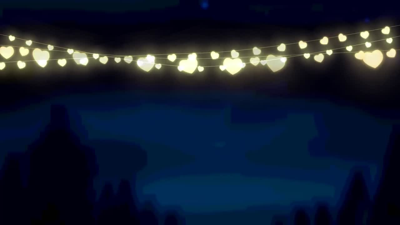 animación de luces de hadas brillantes sobre un fondo negro