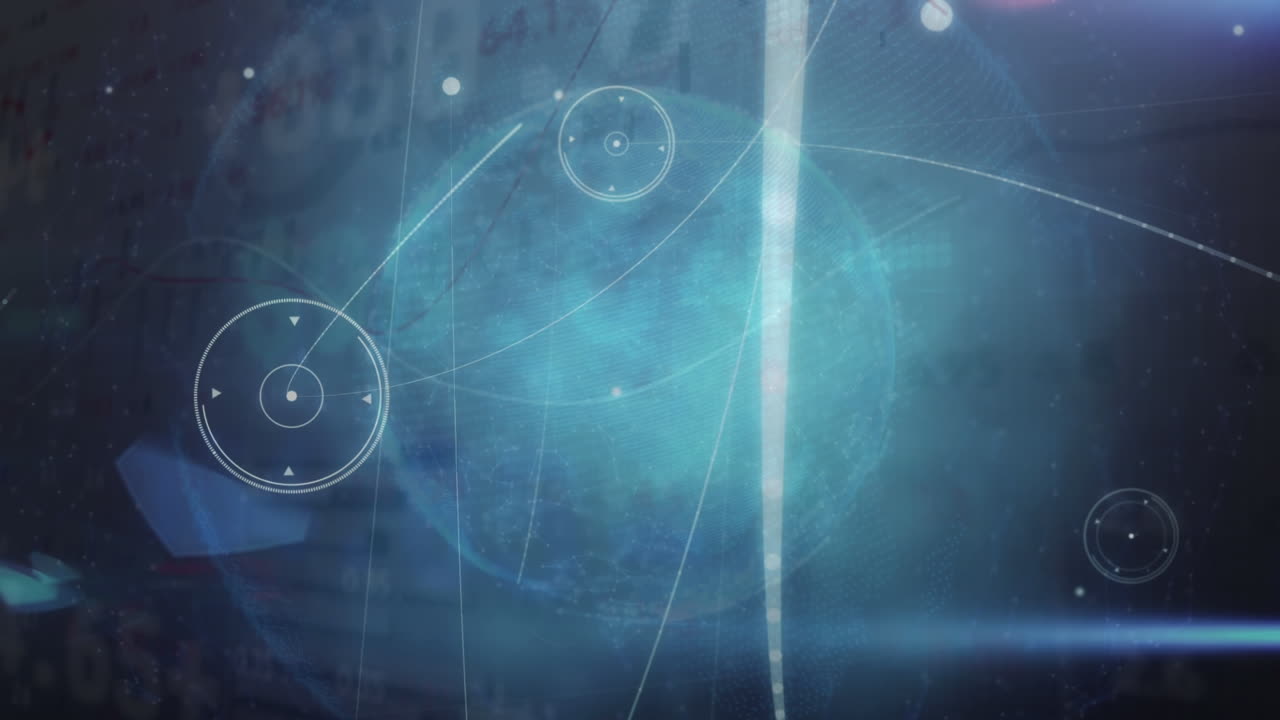 Animation of network of connections over dark background