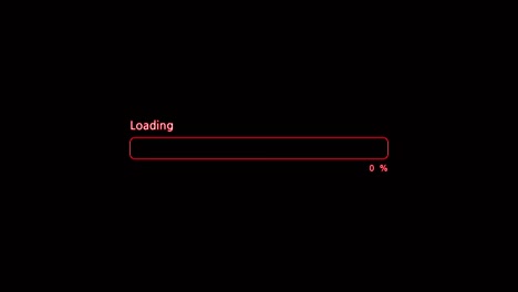 animation colorful loading bar on black background.