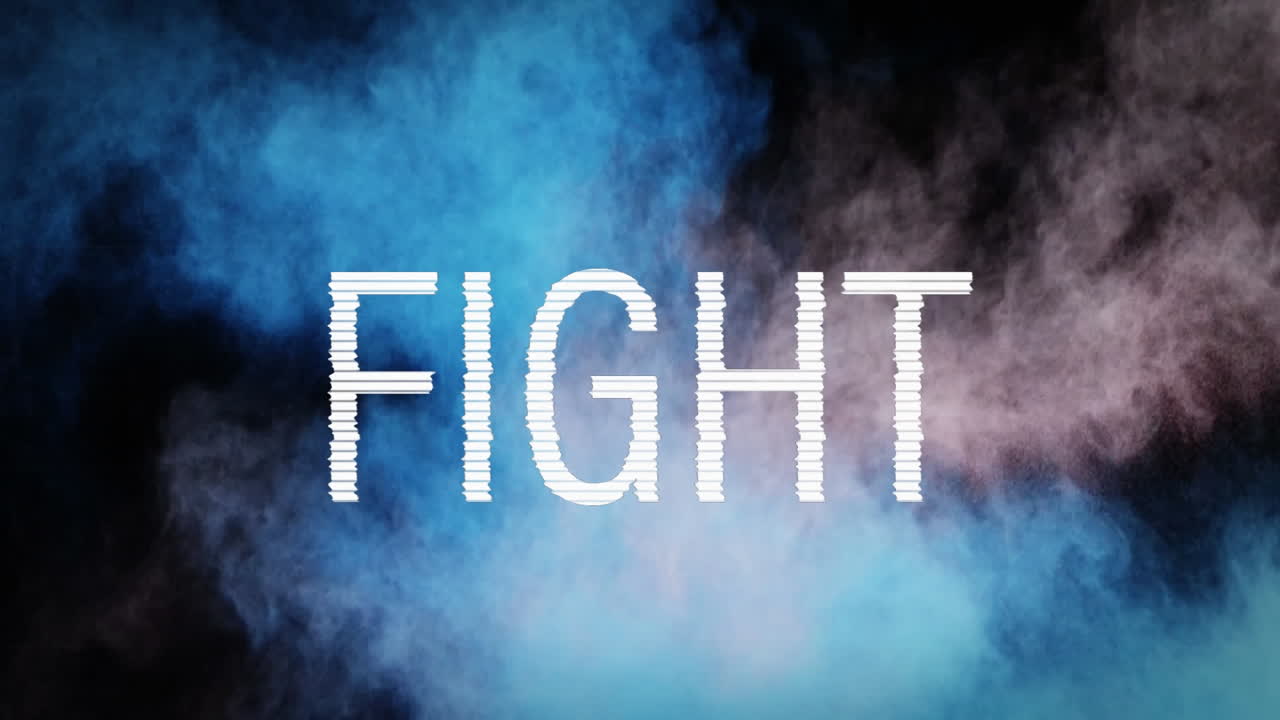 파우더 구름 위에 떠다니는 전투 텍스트의 애니메이션