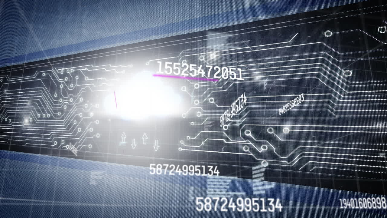 animación de la red de conexiones y procesamiento de datos en la interfaz