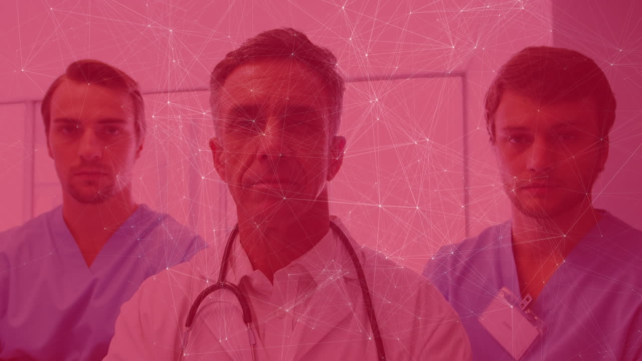 animación de la red de conexiones en un grupo diverso de médicos