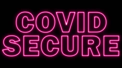 signo de neón seguro para covid