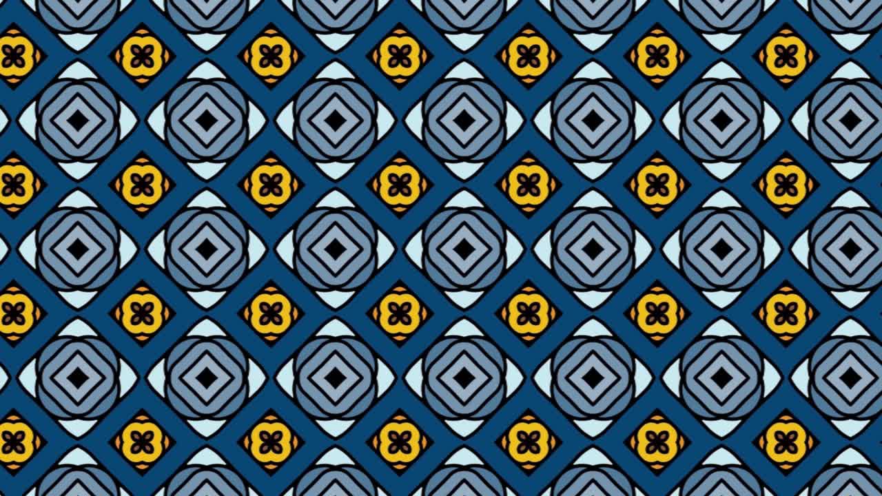Dettaglio di un motivo esclusivo con un design a forme geometriche basato su triangoli.