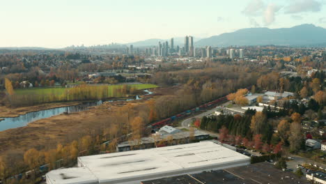 scenic aerial view of the greater vancouver skyline