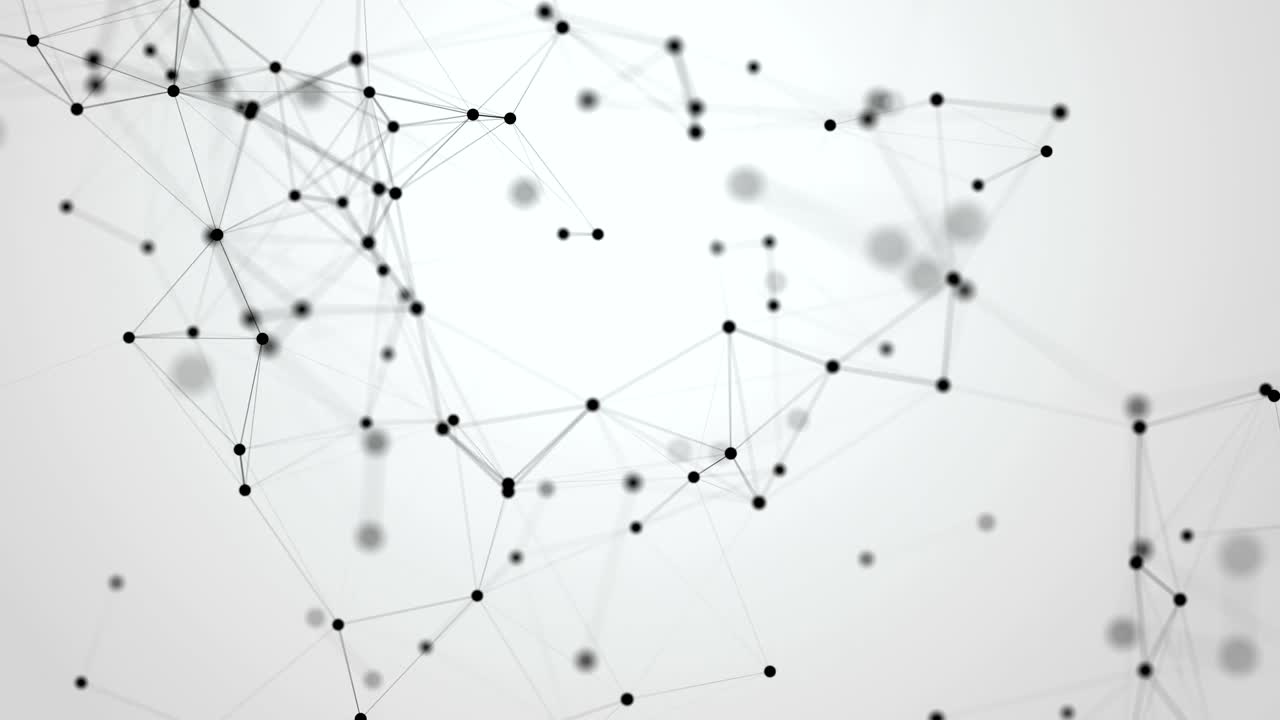 Black white plexus with dots, lines, triangles.