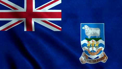 4k seamless loopable flag of falkland islands