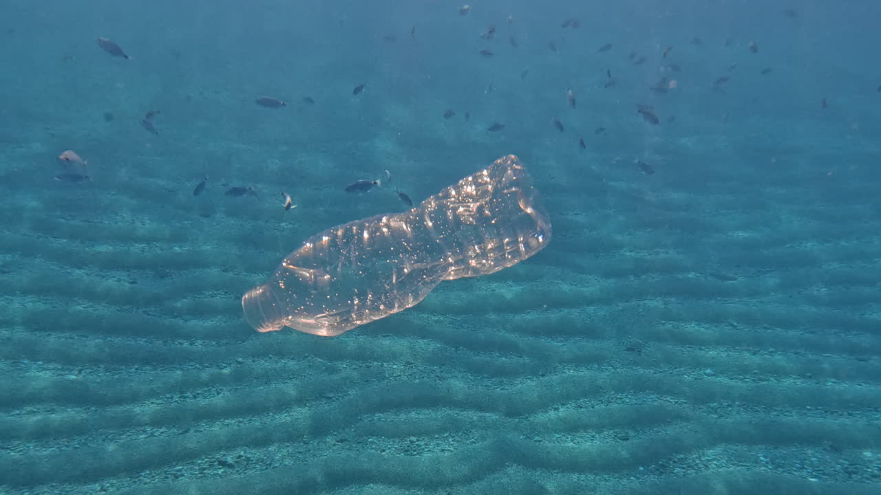 플라스틱과 다른 쓰레기가 바다 바닥을 고 있습니다.