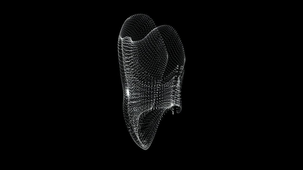 Hologram representation screen 3d of abdominal human muscle - loop