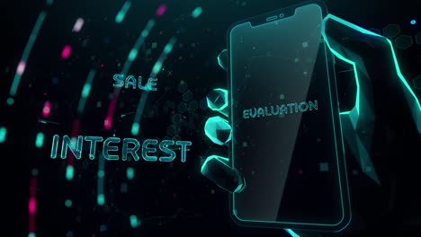 embudo de ventas con concepto de tecnología digital hitech