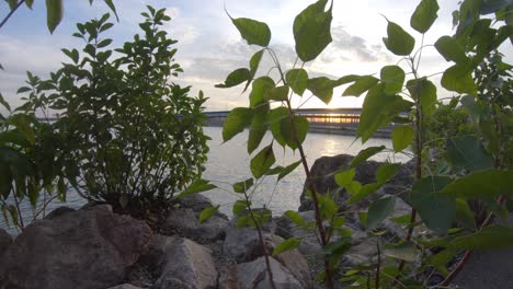 port klang jetty sea view at sunset