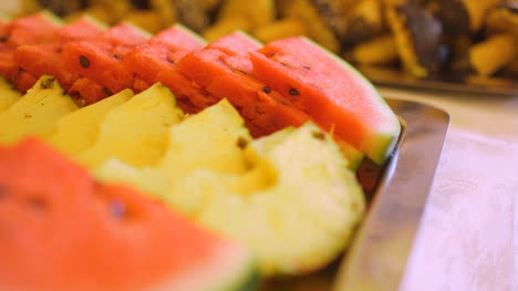 various fruits on plate wedding reception 1