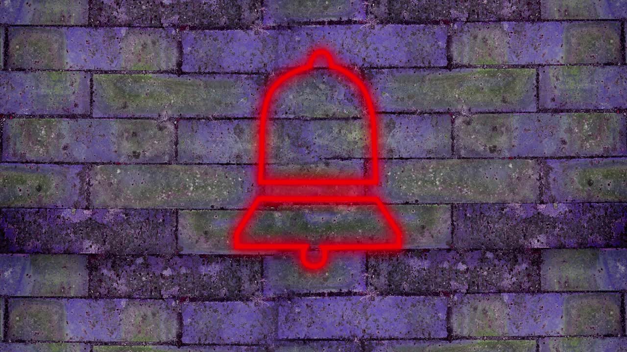 pulgares hacia abajo signo de neón en la pared de ladrillo 4k