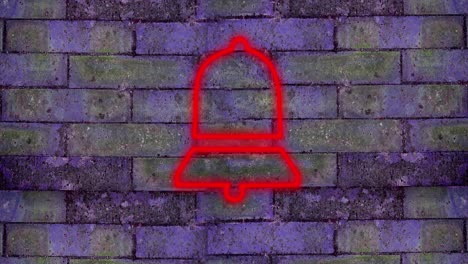 pulgares hacia abajo signo de neón en la pared de ladrillo 4k