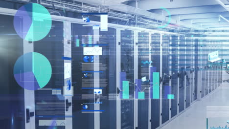 animation of data processing over computer servers