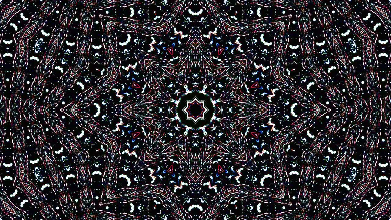 Beautiful abstract kaleidoscope that shines, a radiant light that regulates the subtle movements