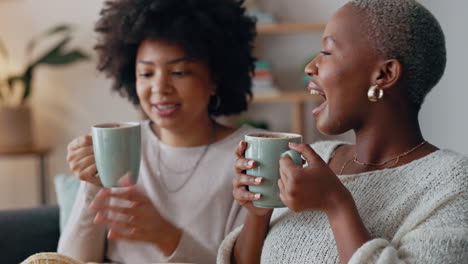 Freunde-Entspannen-Sich-Und-Frauen-Unterhalten-Sich-Bei-Heißer-Schokolade