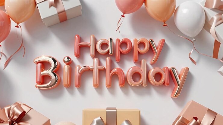 Sfondo di compleanno con palloncini e regali