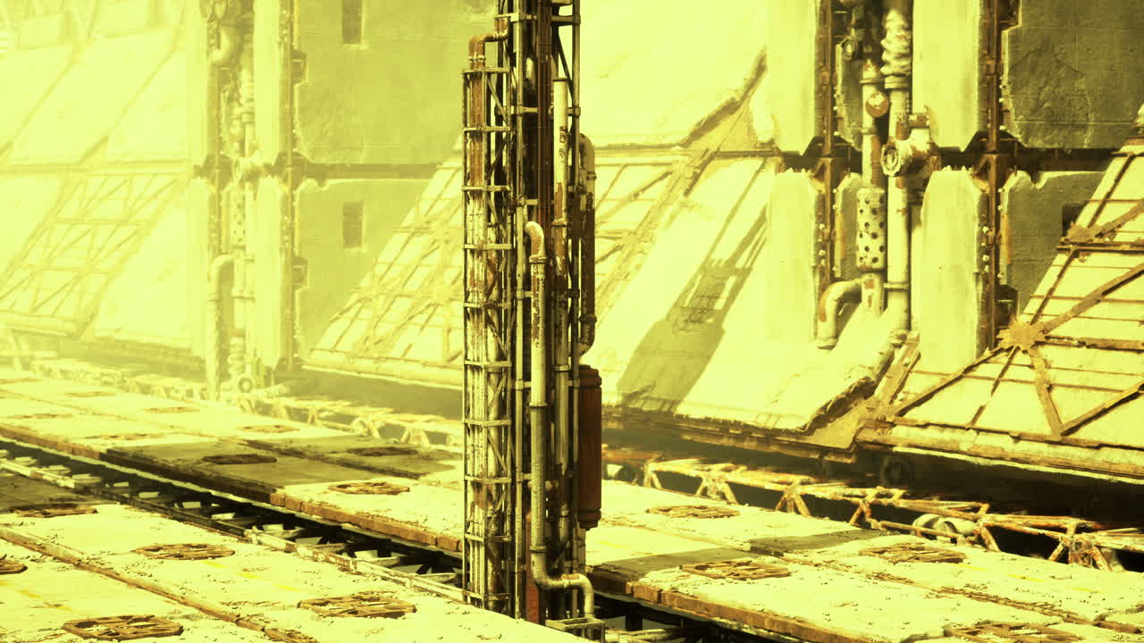 미래의 노란색 환경 내의 산업 구조