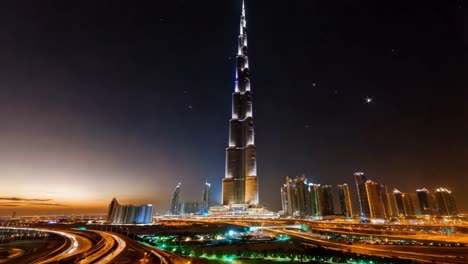 burj khalifa por la noche