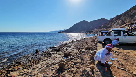 beautiful beach scene in egypt